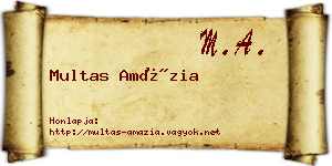Multas Amázia névjegykártya